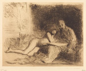 Modellens vila (fjärde plattan) av Jean Louis Forain