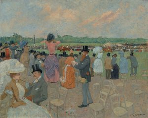 Tävlingarna på Longchamp, ca. 1891. av Jean Louis Forain