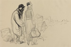 Återkomsten, c. 19141919. av Jean Louis Forain