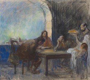 Nattvarden i Emmaus, möjligen ca. 19121913. av Jean Louis Forain