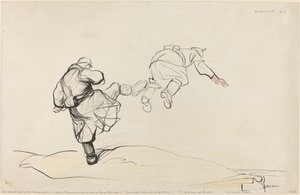 Intagandet av Fort Douaumont, troligen 1916. av Jean Louis Forain