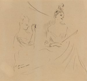 Två damer i en loge, 1886. av Jean Louis Forain