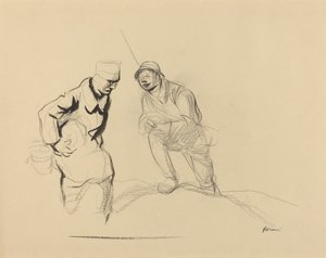 Två soldater, ca. 19141919. av Jean Louis Forain