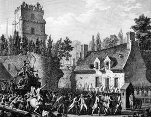 Franska revolutionen: Pierre Victor de Besenval de Brunstatt, Baron de Besenval (1721-1791) ledde till Brie Comte Robert den 10 augusti