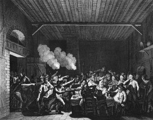 Franska revolutionen: Patrioterna från Varennes går in i Grocer Sauce och erkänner kung Ludvig XVI (1754-1793) på flyg