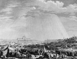 Franska revolutionen: Champs de Mars verk i Paris för federationens högtid den 14 juli