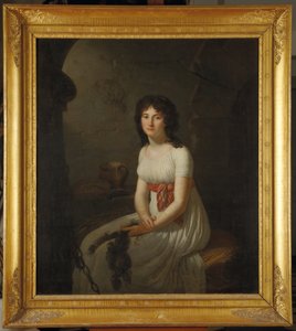 Medborgare Tallien i en cell i La Force-fängelset, med sitt avklippta hår, 1796