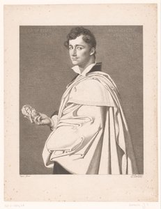 Porträtt av skulptören Lorenzo Bartolini av Jean Louis Potrelle