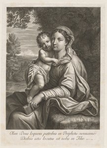 Madonna och barn. av Jean Louis Roullet