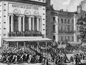 Franska revolutionen: Det revolutionära folket stänger Parisoperan den 12 juli
