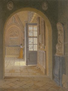 Ett rum i klostret Petits Augustins (wc på papper)