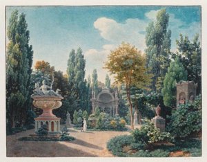 Monument över Diane de Poitiers i Jardin du cloître des Petits-Augustins, 1815