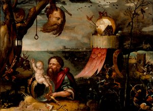 Sankt Christopher och Kristusbarnet, ca 1550