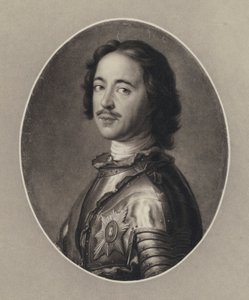 Peter den store (litho) av Jean-Marc (after) Nattier