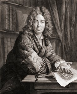 Porträtt av Bernard Picart, gravör (gravyr) av Jean-Marc (after) Nattier