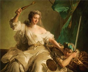 Rättvisa som straffar orättvisa kallade Madame Adélaïde av Frankrike för rättvisa. av Jean Marc Nattier
