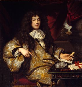 Porträtt av Jean Baptiste (Jean-Baptiste) Colbert (1651-1690) seigneur Marquis de Seignelay, minister för flottan, son till Colbert. Målning av Marc Nattier (1642 - 1705) av Jean Marc Nattier