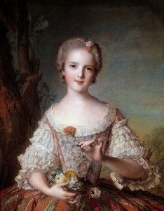 Porträtt av Madame Louise av Frankrike (1737-1787) dotter till kung Ludvig XV Målning av Jean-Marc (Jean-Marc) Nattier (1685-1766) 1748 Sön 0,98x0,85 m