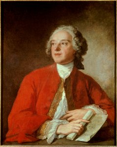 Porträtt av Pierre Augustin Caron de Beaumarchais (1732 - 1799) Fransk författare och dramatiker - Målning av Jean Marc (Jean-Marc) Nattier (1685-1766) - Paris, Comedie Francaise - Porträtt av Pierre Augustin Caron de Beaumarchais (1732-1799) , fransk förf av Jean Marc Nattier