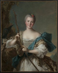 Porträtt av en kvinna som Diana, 1752.