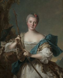 Porträtt av en kvinna som Diana, 1752
