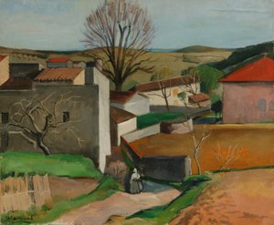 French Village (olja på duk)