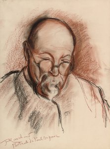 Porträtt av Paul Signac (kol och krita på papper)