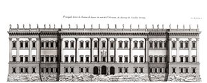 Louvren i Paris, projekt av Gian Lorenzo Bernini: förhöjning av huvudfasaden mot Saint-Germain l