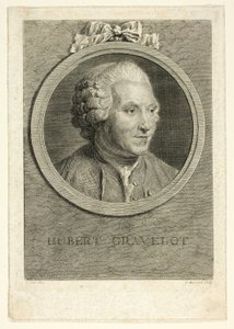 Porträtt av Hubert Gravelot av Jean Massard