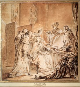 Före finklänningsbalen, 1762. av Jean Michel the Younger Moreau