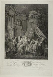Le Coucher de la Mariee av Jean Michel Moreau