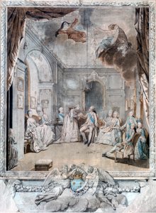 Mme Louise säger adjö till sin son, 1772 av Jean Michel the Younger Moreau