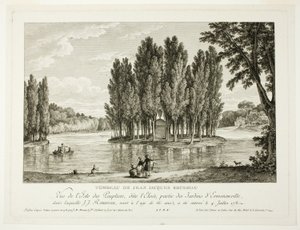 Jean Jacques Rousseaus grav av Jean Michel Moreau