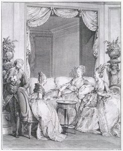 Var inte rädd, min gode vän, graverad av I.S. Helman (1743-1809) av Jean Michel the Younger Moreau