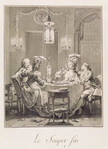Den fina nattvarden, 1781, graverad av I.S. Helman (1743-1809) av Jean Michel the Younger Moreau