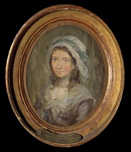 Porträtt av Charlotte Corday (1768-1793) Målning av Moreau Le Jeune (1741-1814) 1793. av Jean Michel the Younger Moreau