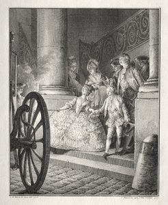 Restive of the Bretonne: The Little Godparents, 1777. av Jean Michel the Younger Moreau