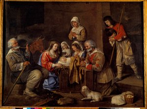 Herdarnas tillbedjan målning av Jean Michelin (1623-1695) 1600-talet.