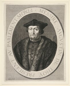Augustin de Thou, president i Paris parlament från 1535 till 1544 av Jean Morin