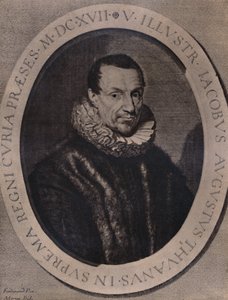 Jacques Auguste de Thou, fransk historiker och boksamlare, 1600-talet 1894 av Jean Morin