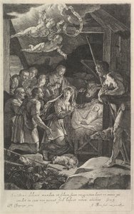 Tillbedjan av herdarna. av Jean Morin