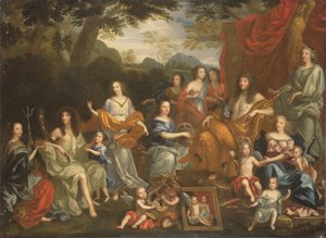 Ludvig XIV:s familj (olja på duk)