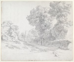Ekar längs Appian Way nära Albano av Jean Paul Flandrin