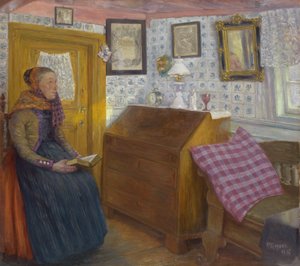 Bondgårdsinredning på söndagen 1895