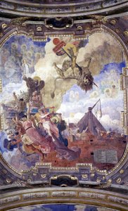 Tak i stadshuset i Toulouse: Allegori över Simon de Montforts död av Jean Paul Laurens av Jean Paul Laurens