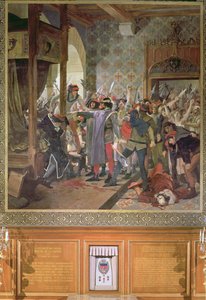 Etienne Marcel (d.1358) skyddade Dauphinen från pöbeln 1358 av Jean Paul Laurens