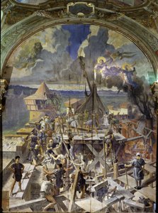 Fresk av Jean Paul Laurens av Jean Paul Laurens