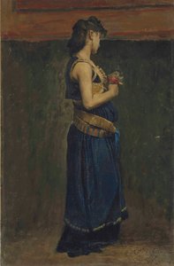 Jean-Paul Laurens - Studie av en merovingisk kvinna i helfigur av Jean Paul Laurens