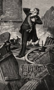 Baudins död - illustration från Histoire d