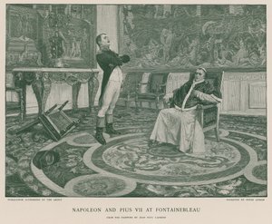 Napoleon och Pius VII i Fontainebleau av Jean Paul Laurens